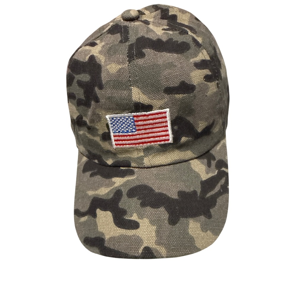 Old East Main Co Camo American Flag Patch Baseball Cap Hat Camouflage FW24